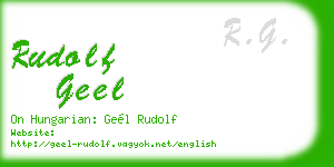rudolf geel business card